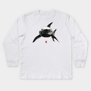 Sketchy Shark Kids Long Sleeve T-Shirt